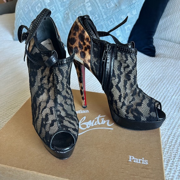 Christian Louboutin Bridgette Black two toned bootie